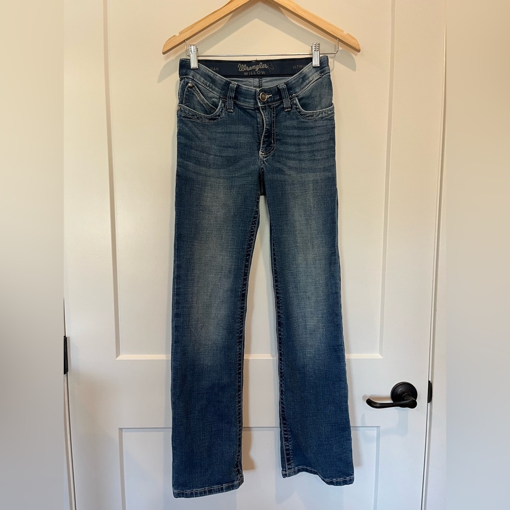 Wrangler Willow The Ultimate Riding Cowgirl Rodeo Thick Stitching Jeans sz 3x32